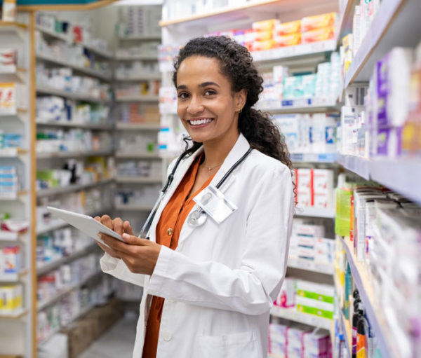 Smiling pharmacist